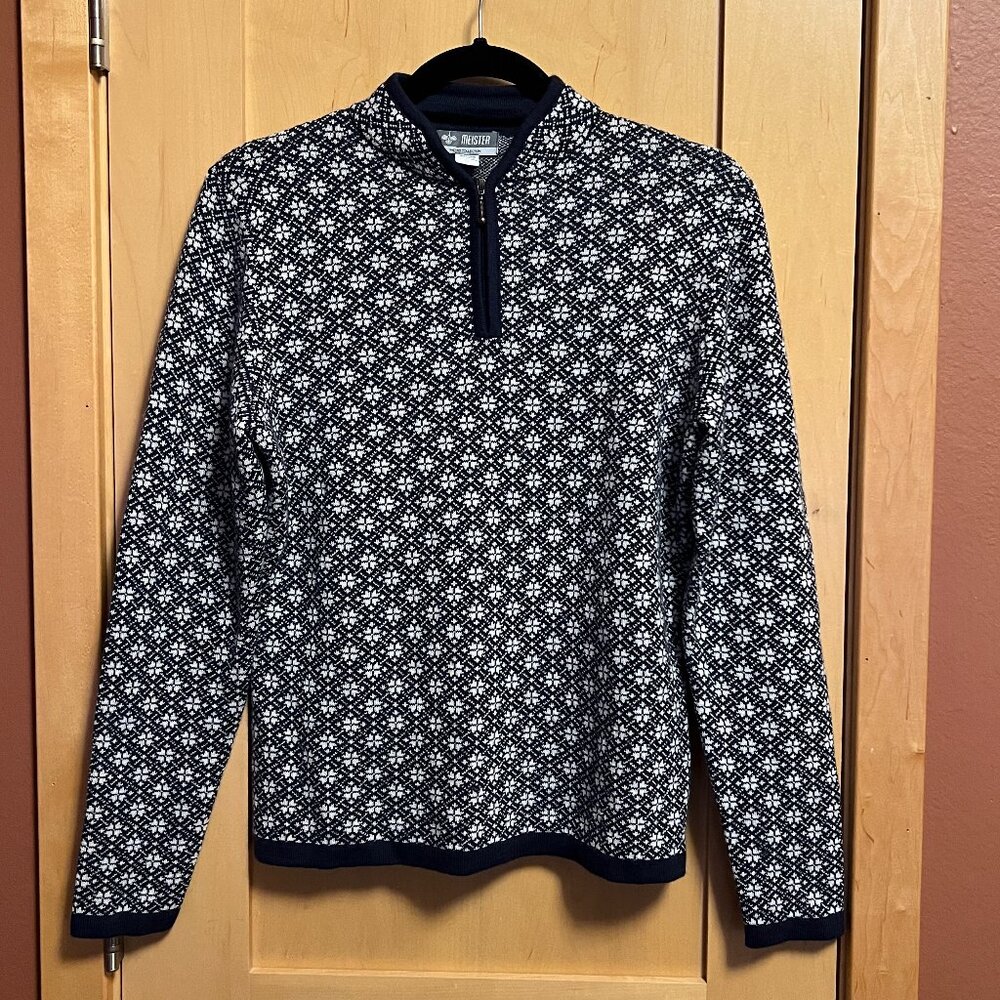 Meister Women's Ski 1/4 Zip Sweater: Size Small